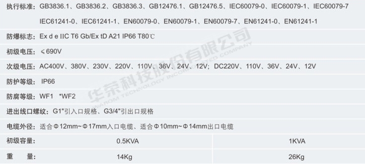 BAB系列防爆变压器（IIC、tD）3